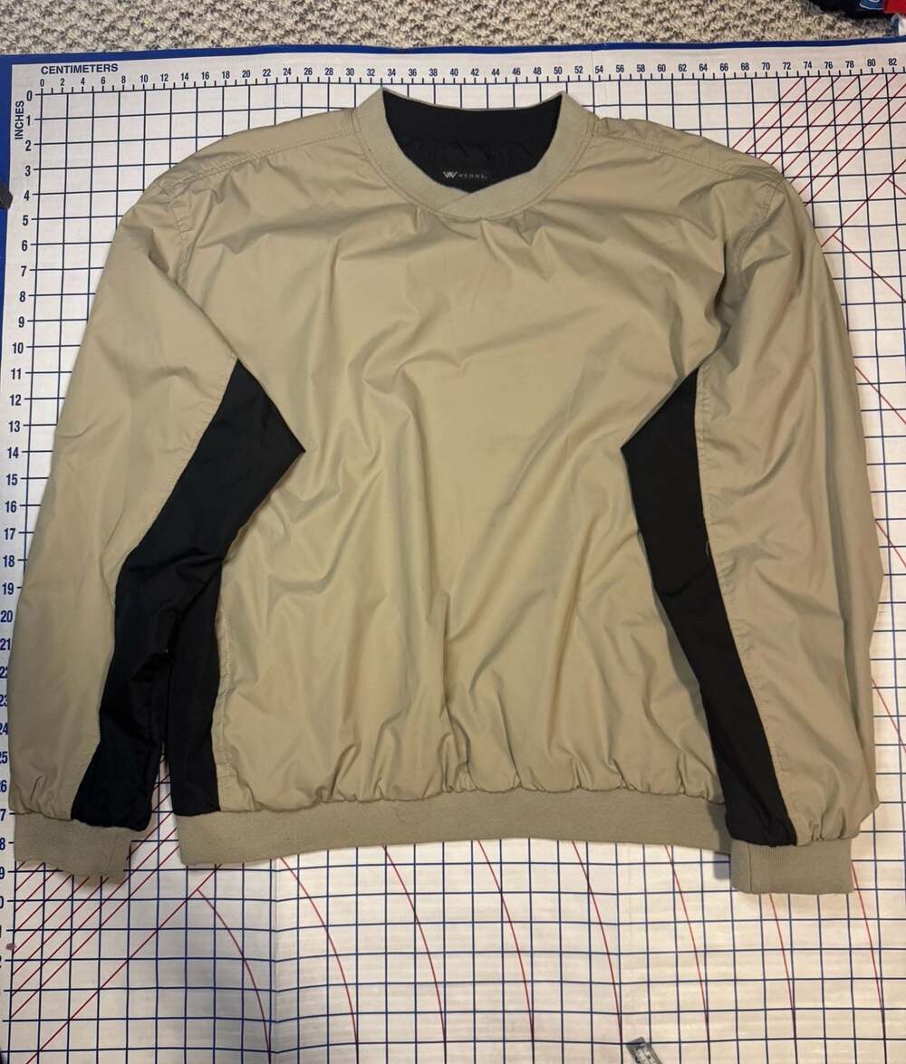 Wedge Golf Men's Reversible Pullover Crewneck Tan Black Size XL